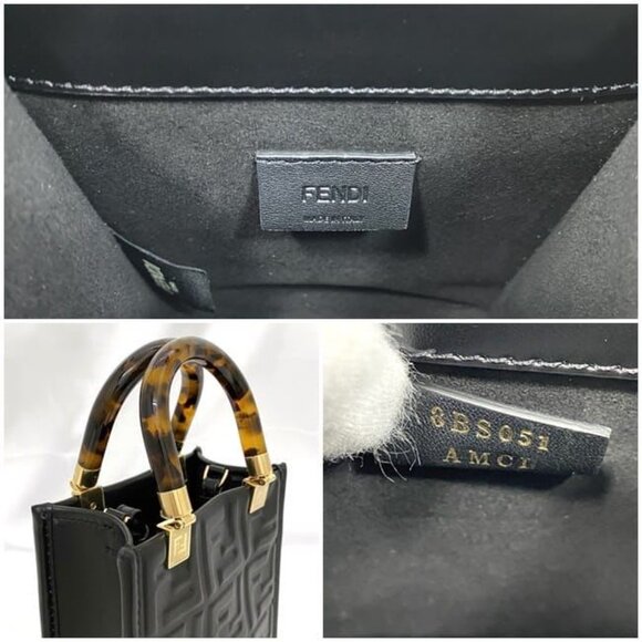 Fendi 2-Way Bag Sunshine Mini Black - Picture 8 of 10